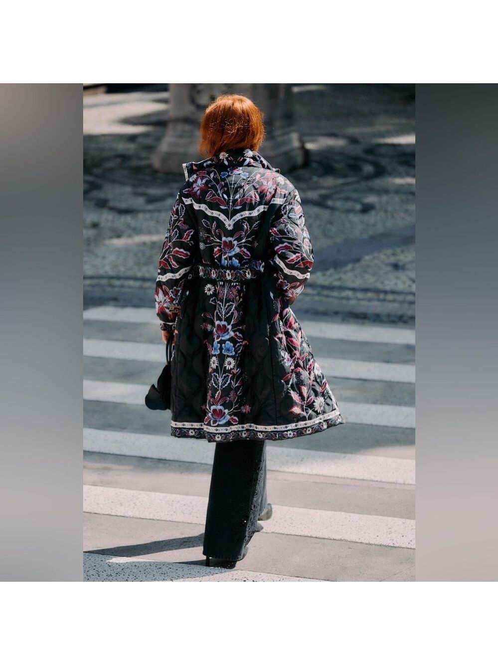 Farm Rio Black Marcelle Reversible Maxi Puffer Jacket - Picture 5 of 12